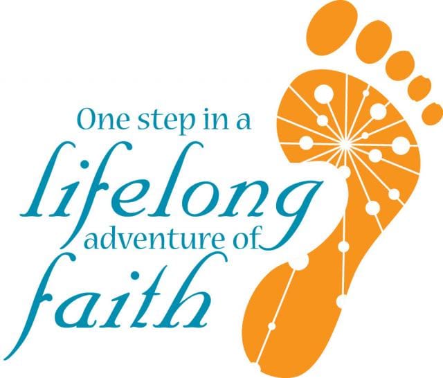 Footprint with lifelong adventure of faith.