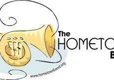 Logo featuring a gramophone horn with the text 'The HOME'.