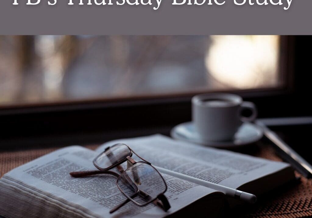 Open Bible with glasses and coffee cup.