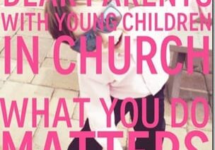 Child image overlaid with pink parental message